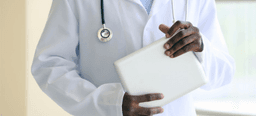 Doctor in white coat