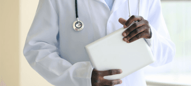 Doctor in white coat